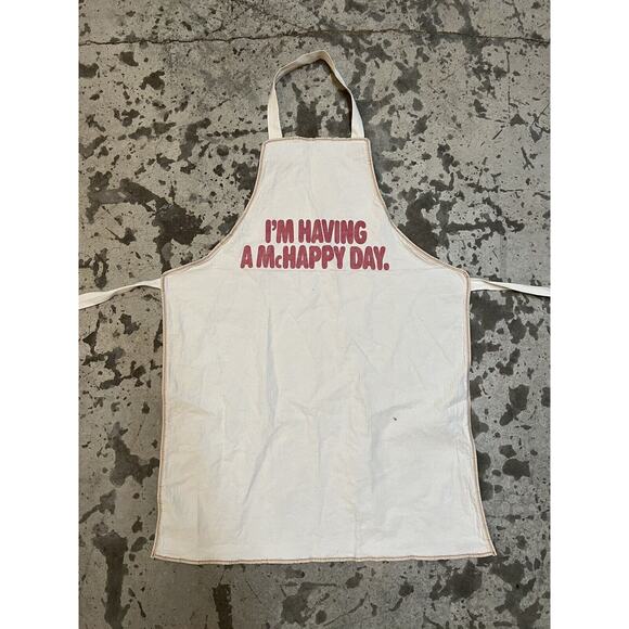 Vintage McDonald's Apron I'm Having A McHappy Day‎ Ronald McDonald One Size - Picture 1 of 3